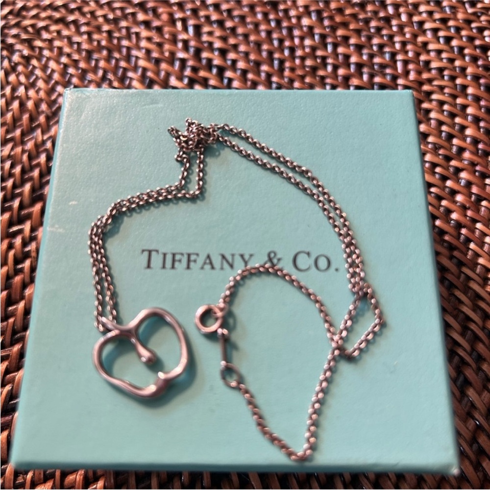 Tiffany & Co. Silver Elsa Peretti Apple Pendant Necklace 16" - Picture 7 of 9